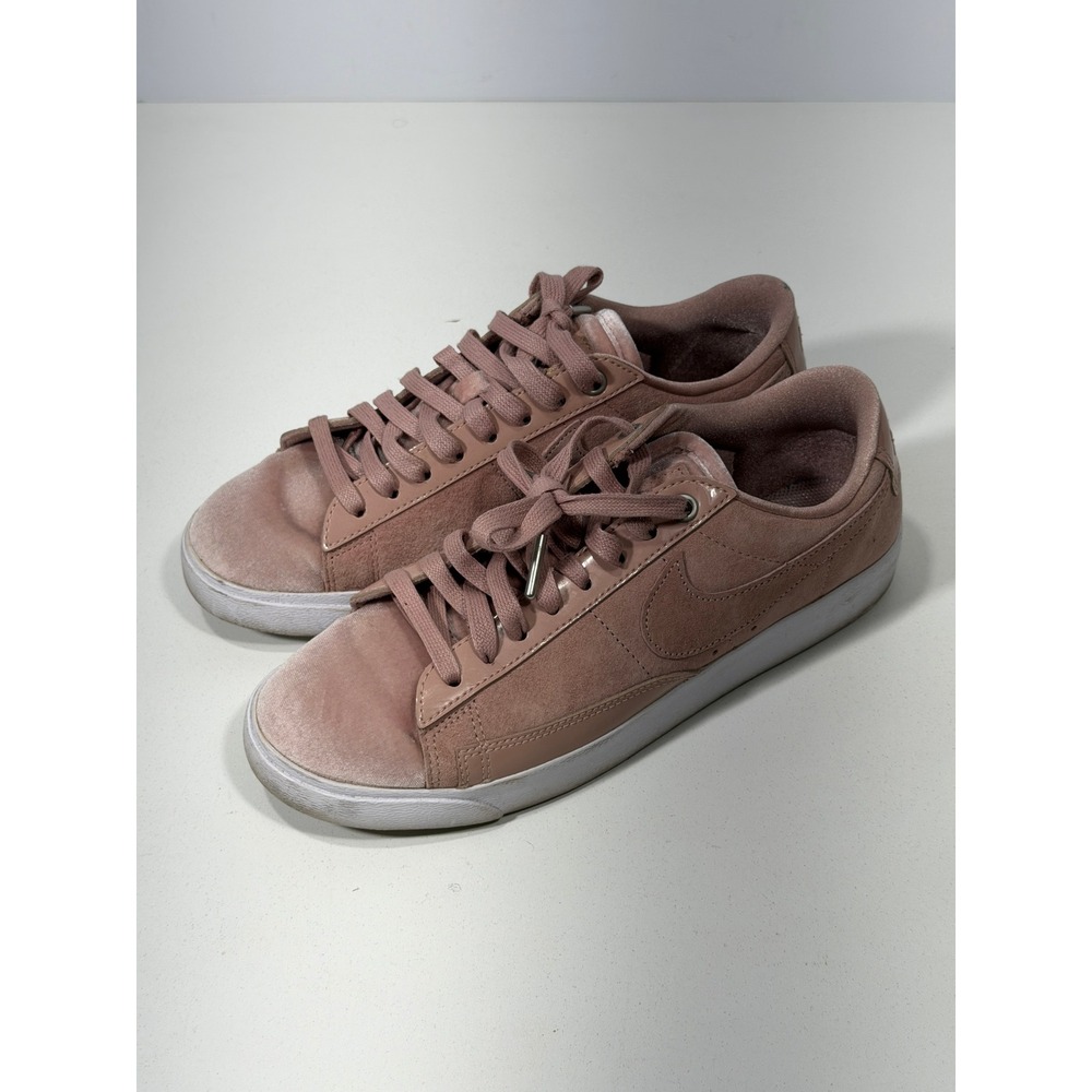 Nike‎ Blazer Low LX Particle Pink Velvet Suede Sneakers AA2017-604 Mens 7.5